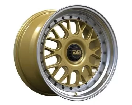 ESM ESM-004M Wheel 18x8.5 5x130 45mm Gold | Machine Lip Black Rivet - ESM004MGL18X855X130RT45CB716