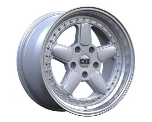 ESM ESM-005R Wheel 17x8.5 4x100 20mm Silver | Machine Lip - ESM005RSL17X854X100ET20CB57.1