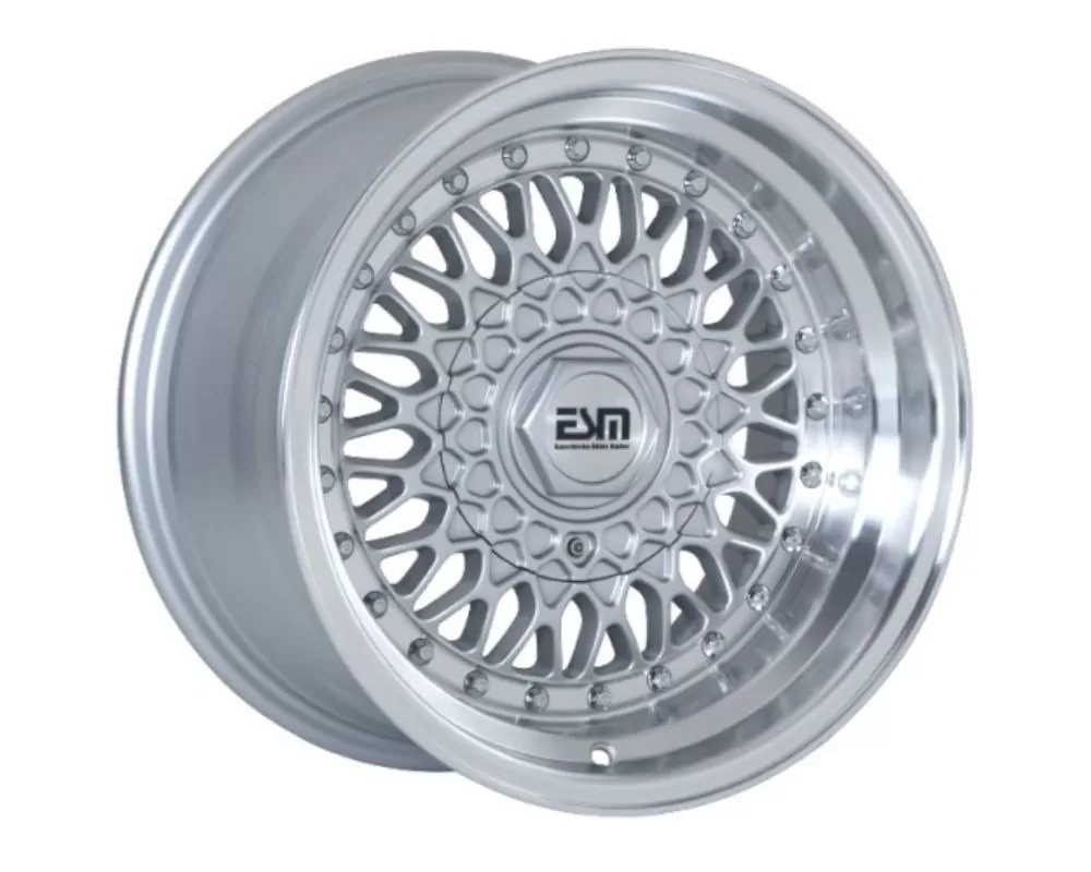 ESM ESM-002R Wheel 15x7 4x100 | 5x100 20mm Silver | Machined Lip - ESM002RSL15X74X1005X100ET20CB571