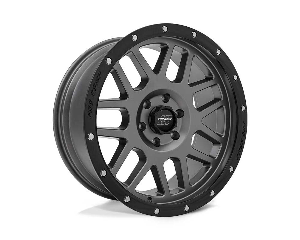 Pro Comp PA40 Vertigo Wheel 17x9 6x139.7 -6mm Dark Gray w/Black Lip - PXA2640-7983