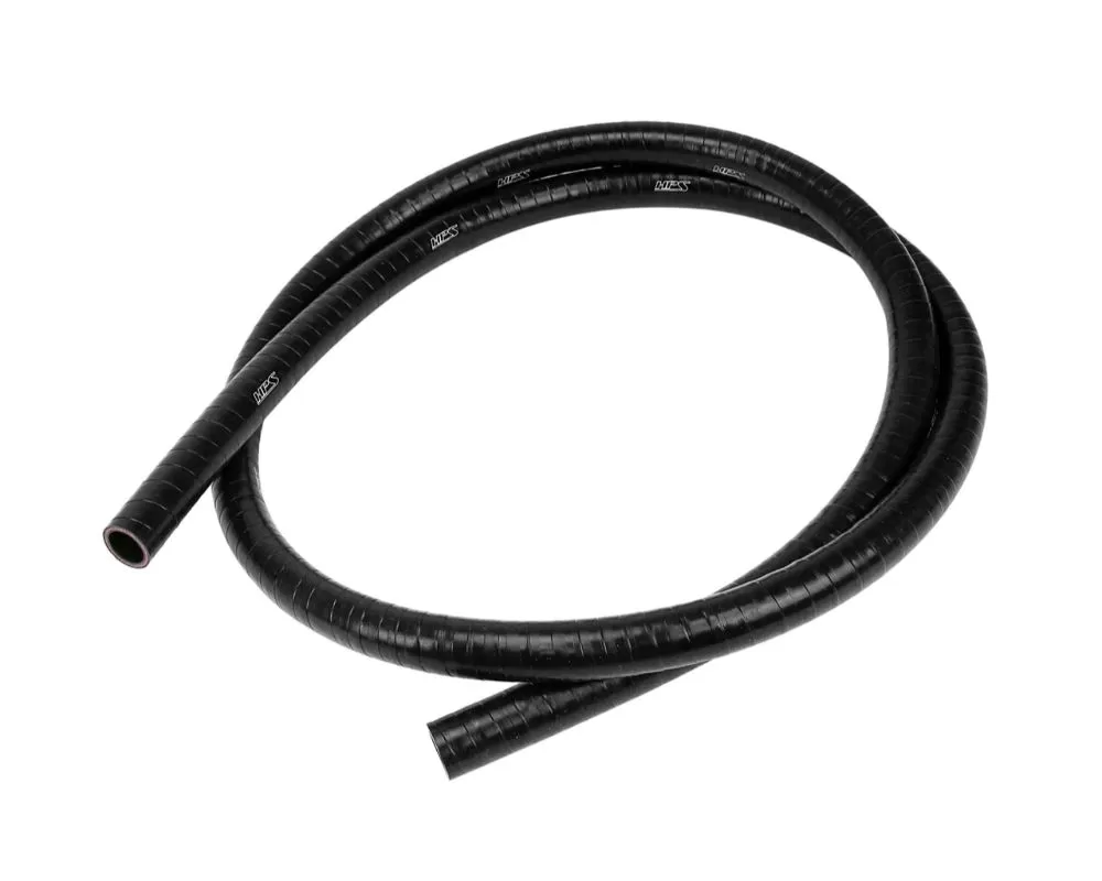 HPS 1/4inch ID 3feet Black FKM Lined Oil Resistant High Temperature Reinforced Silicone Hose - FKM-3F-025-BLK
