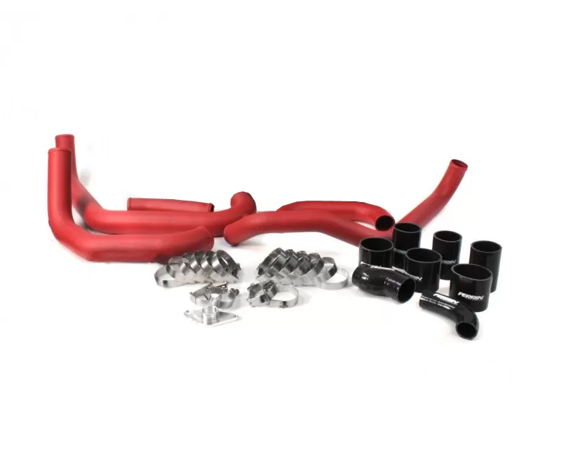 Perrin Performance Boost Tube Box with Red Tubes and Black Couplers Subaru STI 08-14 - PSP-ITR-430-2RD/BK