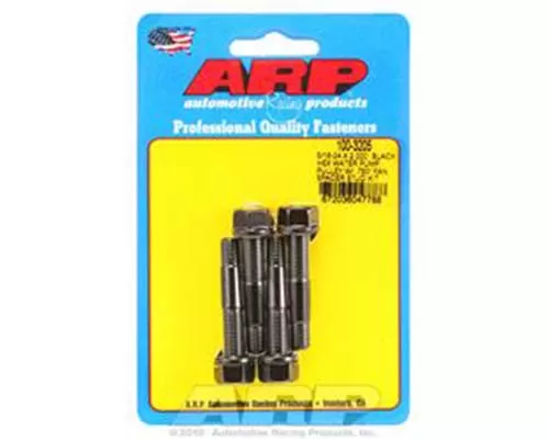 ARP 5/16-24 X 2.000 Black Hex Water Pump Pulley w/ .750in Fan Spacer Stud Kit - 100-3205