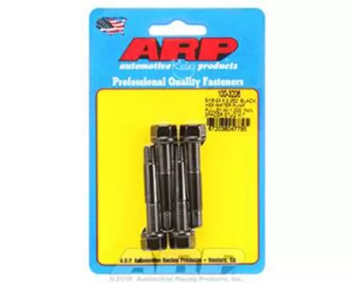 ARP 5/16-24 X 2.250 Black Hex Water Pump Pulley w/ 1.000in Fan Spacer Stud Kit - 100-3206