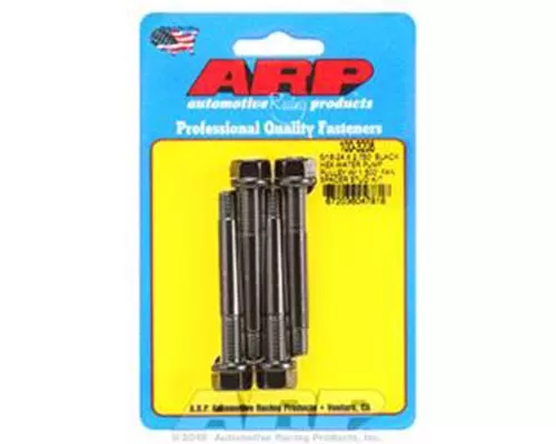 ARP 5/16-24 X 2.750 Black Hex Water Pump Pulley w/ 1.500in Fan Spacer Stud Kit - 100-3208