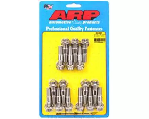 ARP M10 x 1.25 x 48 Stainless Steel 12pt Broached Stud Kit (16/pkg) - 400-8036
