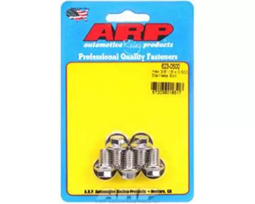 ARP 3/8-16 x 0.500 Hex SS Bolts (5/pkg) - 623-0500