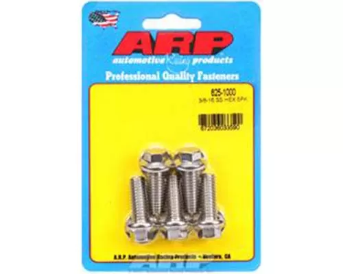 ARP 3/8-16 x 1.000 Hex 7/16 Wrenching SS Bolts (5/pkg) - 625-1000