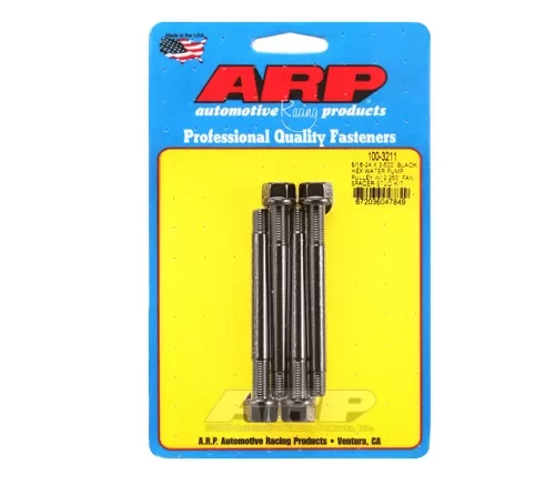 ARP 5/16-24 X 3.500 Black Hex Water Pump Pulley w/ 2.250in Fan Spacer Stud Kit - 100-3211