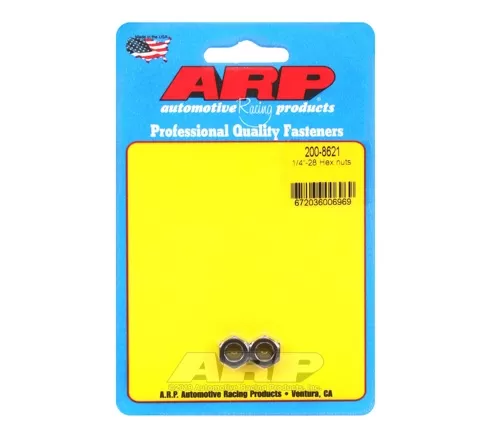 ARP 1/4-28 8740 Chrome Moly Nut Kit - 2 Pack (Black) - 200-8621