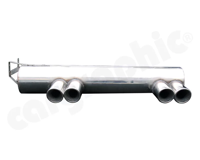 Cargraphic Silencer Super Sound 4x89mm Round|Rolled-In Tailpipes Bmw 3-Series 02-05 - CARE46M3ETER4