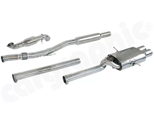 Cargraphic Turbo-Back Exhaust System with Integrate Exhaust Flap Mini Cooper S R56 07-13 - CARMIR56CSTB1