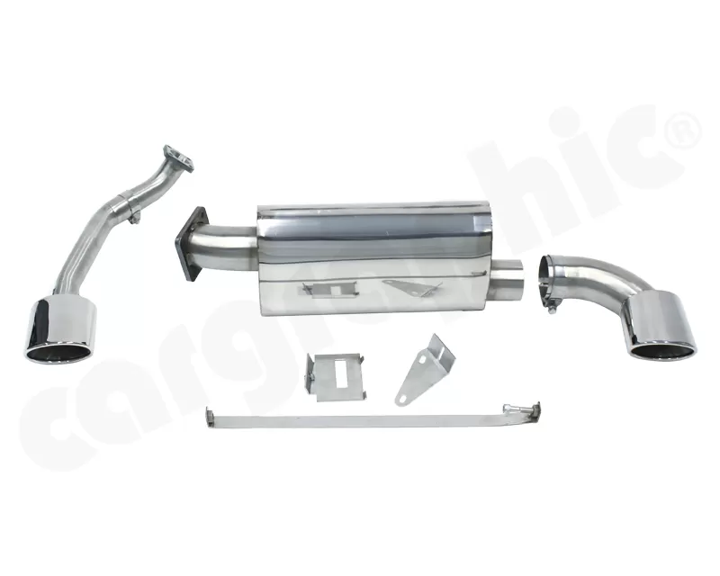 Cargraphic Silencer Super Sound with Tailpipes 89x115mm Oval Rolled In 965 3.6L Porsche 964 89-94 - CARP36ETTO