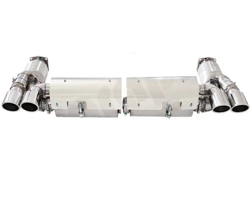 Cargraphic Exhaust System TUV Version with Flaps Porsche 997.1 Turbo 07-09 - CARP97TETFLAP