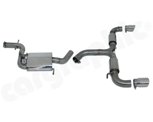 Cargraphic Catback Exhaust System with Integrate Exhaust Flap Volkswagen Golf Mk6 GTI 10-13 - CARVWG6GTICB1