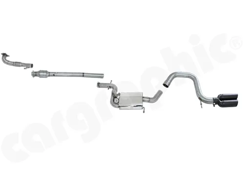 Cargraphic Turbo-Back Exhaust System with Integrate Exhaust Flap Volkswagen Scirocco 2.0 TSI 09-13 - CARVWSC1320TB2
