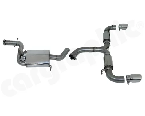 Cargraphic Catback Exhaust System with Integrate Exhaust Flap Volkswagen Scirocco R 2.0 TSI 09-13 - CARVWSC13RCB1