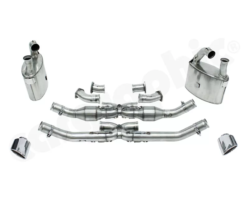 Cargraphic Exhaust System Bischoff Application with X- Pipe Version Catalysers Porsche 993 93-98 - CARP93NGTKATXBKIT