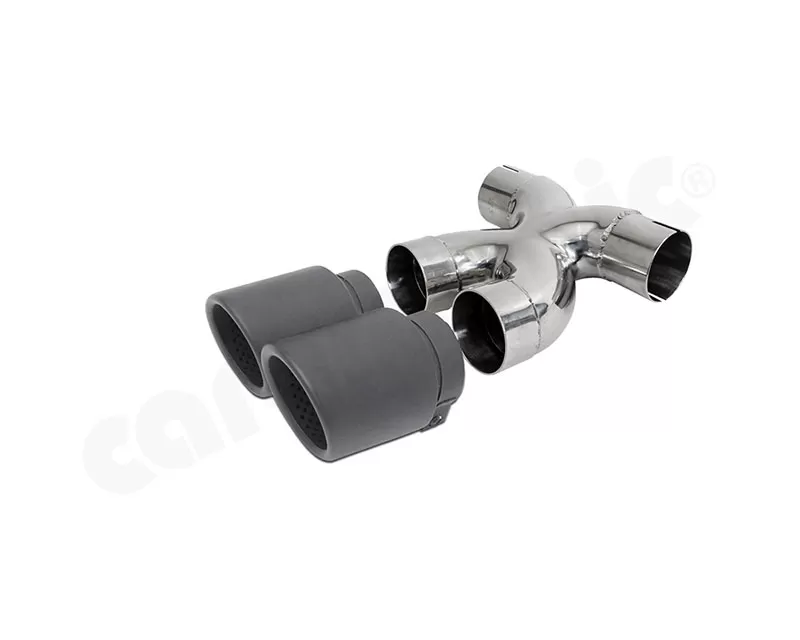 Cargraphic Sport Double-end Tailpipe 89mm | 35" inch X-pipe Porsche 981 Boxster |  S | GTS | Spyder /Cayman |  S | GTS | GT4 2013-2019 - PERP81ER35RXTP