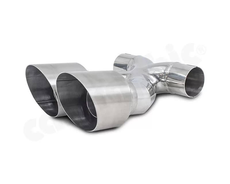 Cargraphic Sport Double-end Tailpipe 100mm | 4" inch X-pipe - Special Lightweight Version Porsche 987.2 Boxster | S | Spyder | Cayman | S | R 2013-2026 - PERP81ER40X