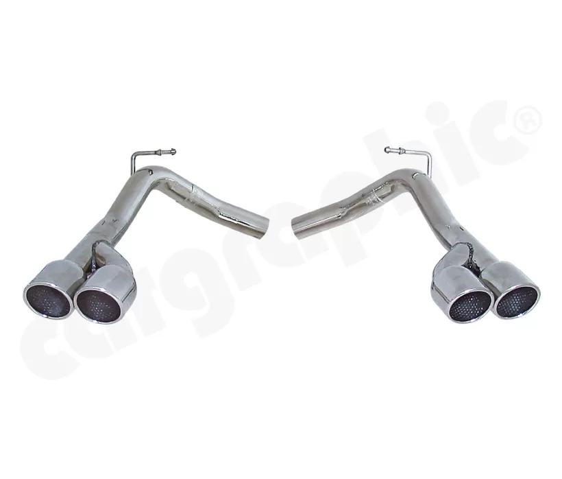 Cargraphic Tailpipe Set Double End Polished Land Rover Range Rover Sport 06-15 - PXRRSPER35