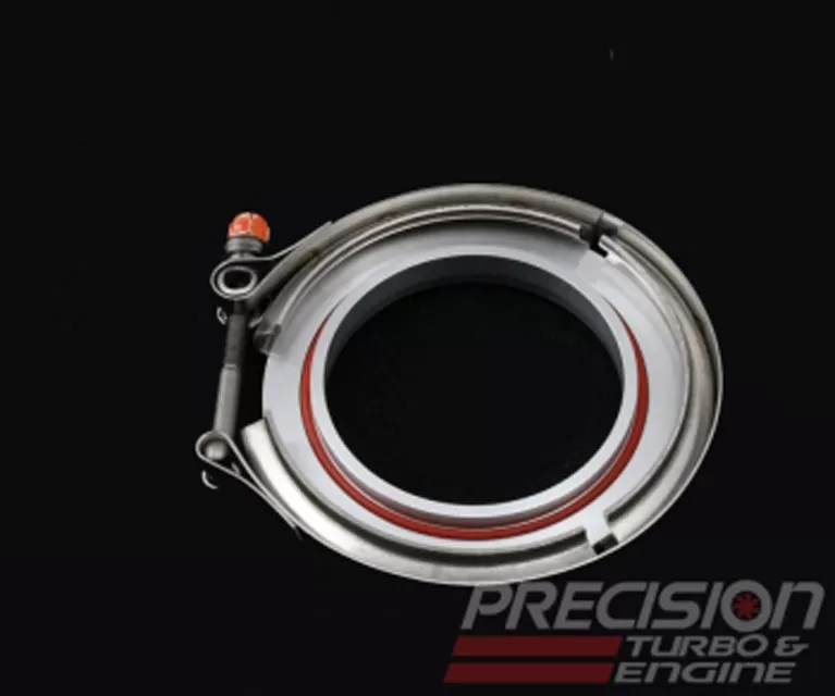 Precision Turbo & Engine Compressor Cover Discharge Flange and Clamp Set (Aluminum) - PTP074-3042