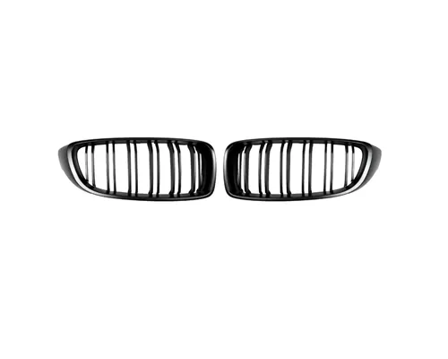 AutoTecknic Replacement Stealth Black Front Grilles BMW 4-Series - BM-0175-DS-MB