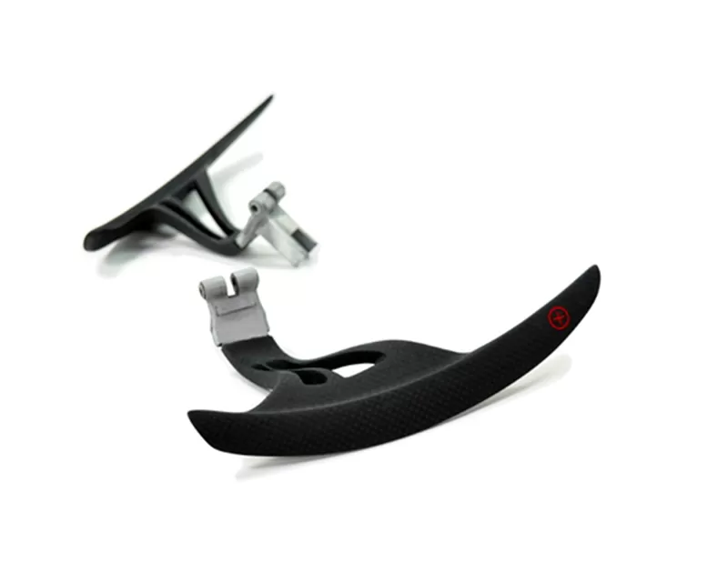 AutoTecknic Matte Carbon Fiber Competition Steering Shift Paddles With Red Indicators Infiniti G37 08-13 - NS-0030-MCF-R