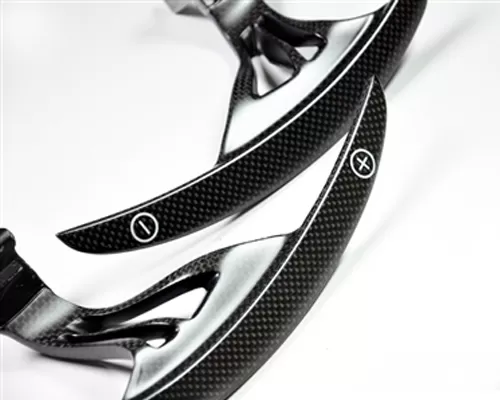 AutoTecknic Matte Carbon Fiber Competition Steering Shift Paddles Nissan 370Z 09-18 - NS-0030-MCF-W