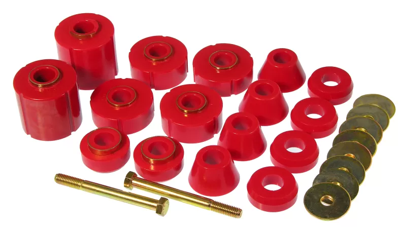 Prothane 75-79 GM 1/2 / 3/4 / 1T 2WD | 4WD Body Mount - Red - 7-135