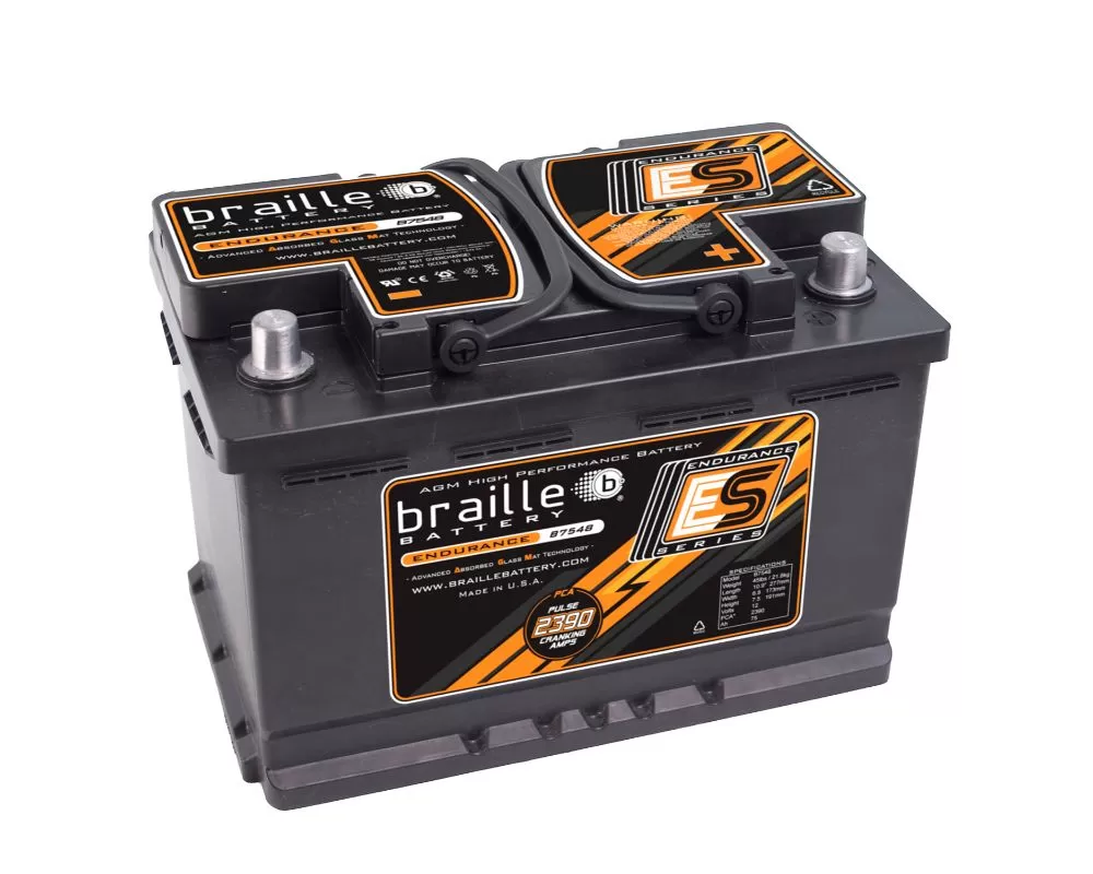 Braille Endurance Advanced AGM Battery | 2390 Amp | 11 x 7 x 8  inch | Right Positive - B7548