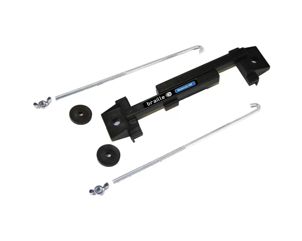 Braille FRP Adjustable Width Battery Mount with 10 inch J-Hooks for Batteries Under 5 Inches Tall - 61810