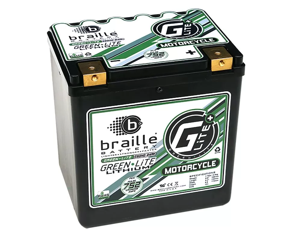 Braille GreenLite (Harley/Motorcycle Spec) Lithium Battery - G30H
