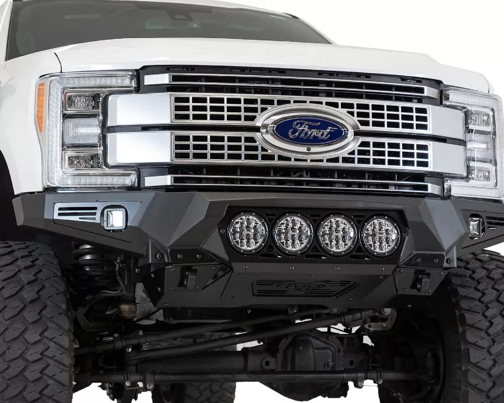 Addictive Desert Designs Super Duty Bomber Front Bumper With Mounts For 4 Rigid 360 6" Ford 2017-2020 - F160014110103