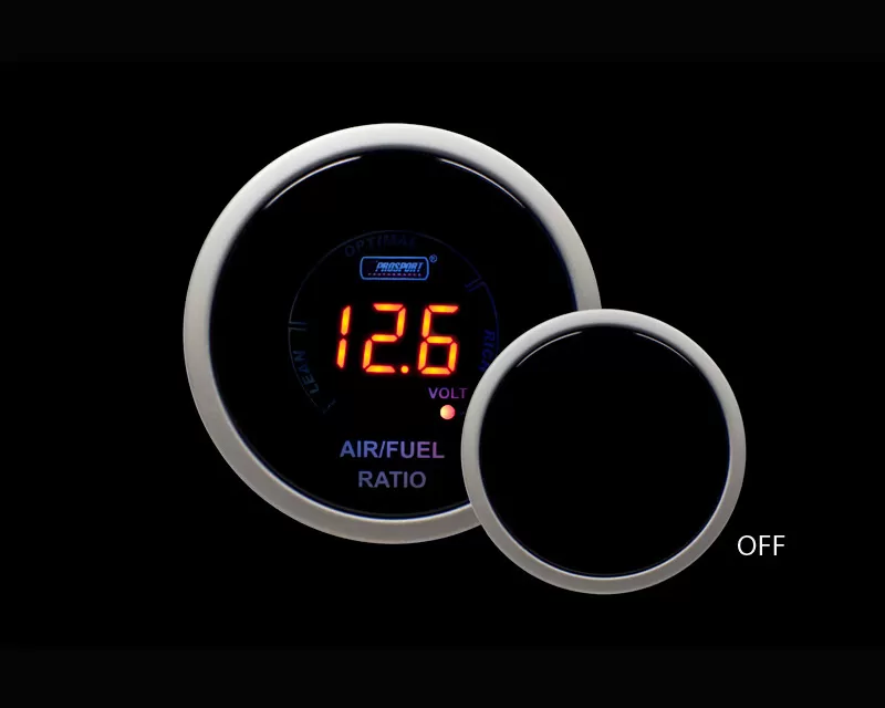 Prosport Performance Air | Fuel Ratio | Volt Gauge-52mm-Amber Digital LCD - 216SAFLED-AMB