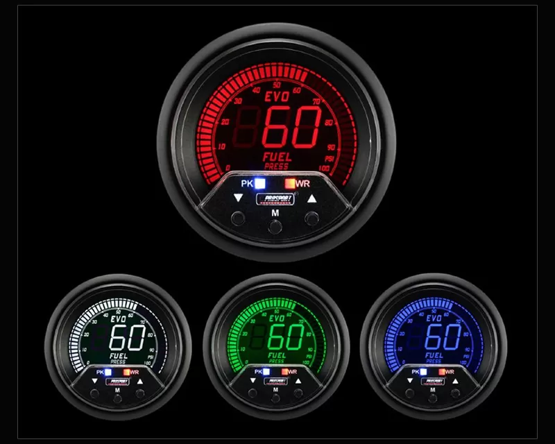 Prosport Performance Premium Evolution Fuel Press | With Premium Sender | 4 Color Peak | Warn Evolution 92-07 - 238EVOFP-PK.PSI