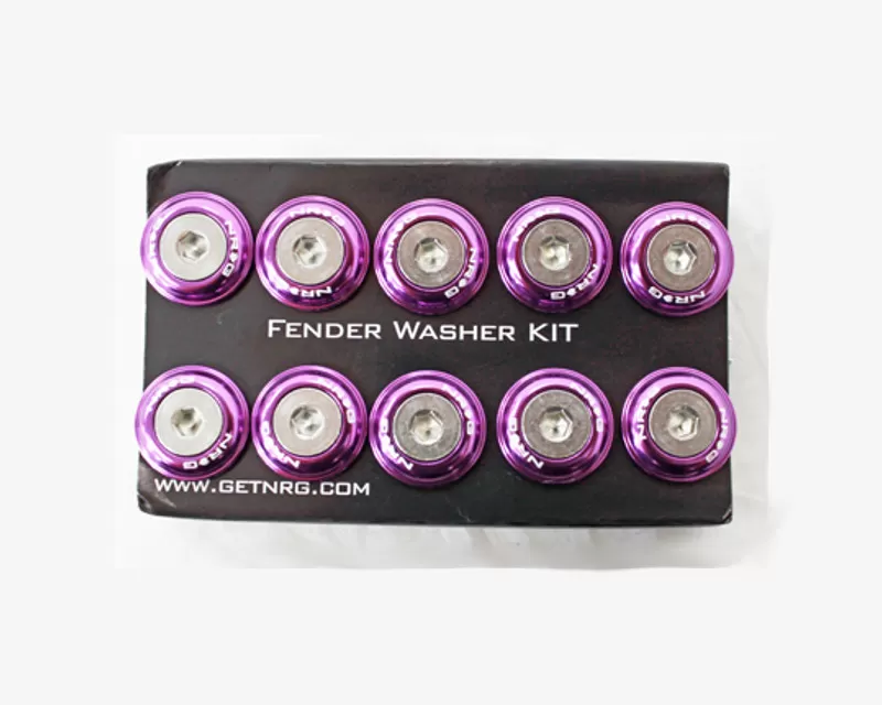 NRG Purple Fender Washer Kit with Rivets for Plastic Universal - FW-100PP