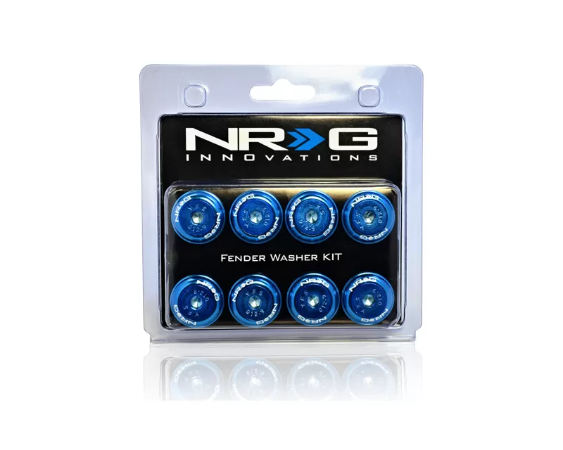 NRG Blue Fender Washer Kit with Color Matched M8 Bolts Universal - FW-800BL