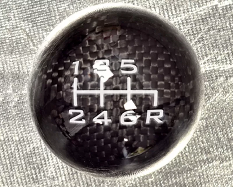 NRG Black Carbon Fiber 6 Speed Ball Style Shift Knob Universal - SK-300BC-1