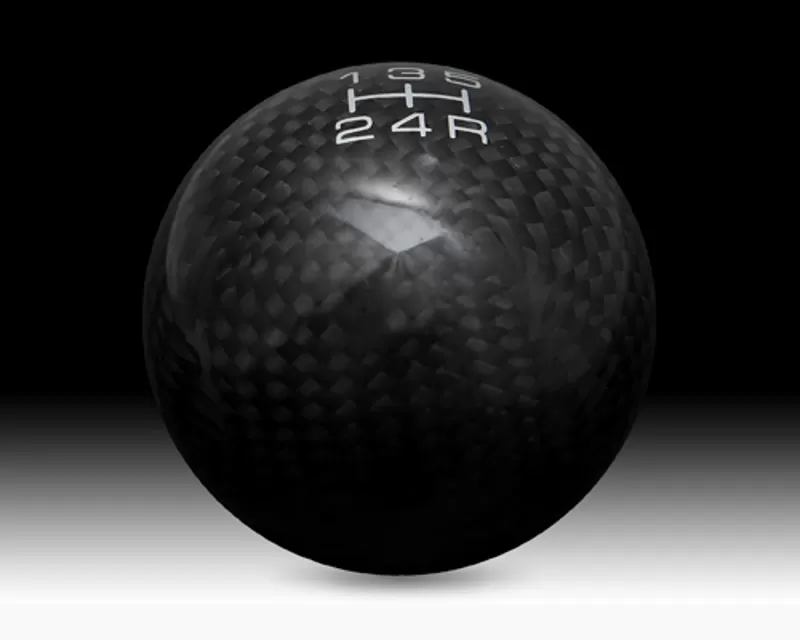 NRG Black Carbon Fiber 5 Speed Heavy Weight Ball Style Shift Knob Universal - SK-300BC-3-W
