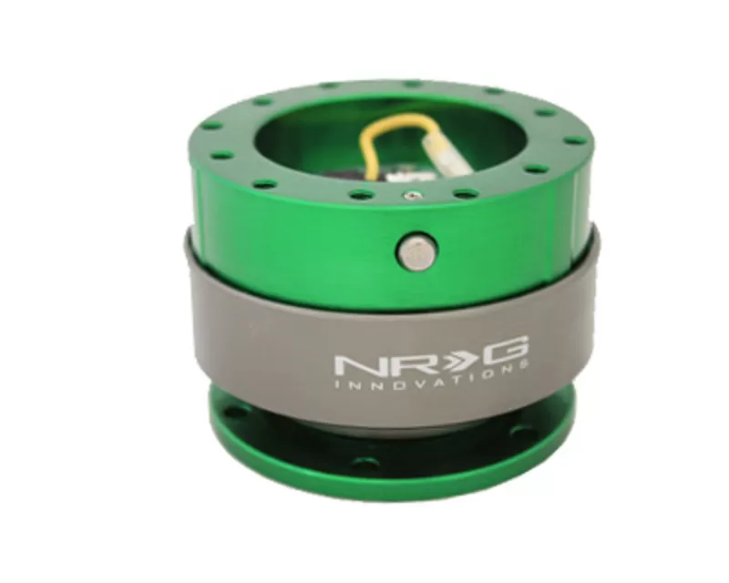 NRG Quick Release Gen 2.0 Green Body Titanium Chrome Ring - SRK-200GN