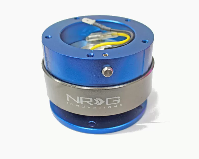 NRG Quick Release Gen 2.0 5-Hole Blue Body Titanium Chrome Ring - SRK-300BL