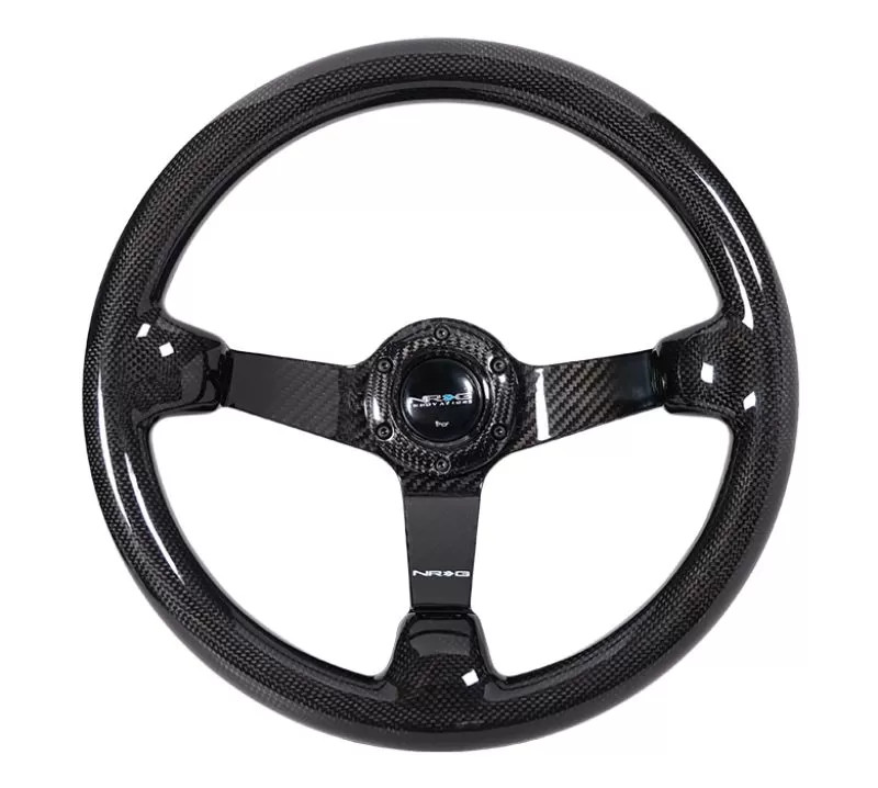 NRG Carbon Fiber Steering Wheel 350mm 3 Inch Deep Dish All Carbon Fiber - ST-036CF-1