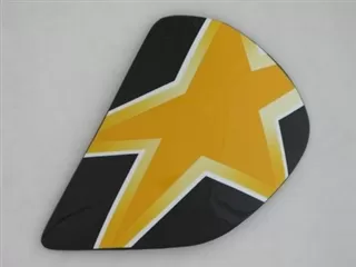 Arai Astral-X Star Flag Yellow Side Pods - Arai-3537