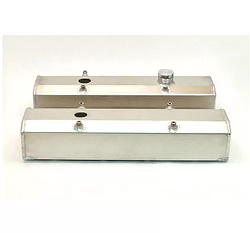 Canton Racing SBC Fabbed Aluminum Valve Covers with Fill & Pcv Ports - 65-201