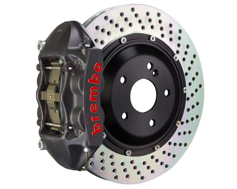 Brembo GT-S Rear Big Brake Kit 345x28 2-Piece 4-Piston Drilled Rotors BMW 7-Series (After 3|05 Production) (E65 | E66) 2005-2008 - 2P1.8008AS