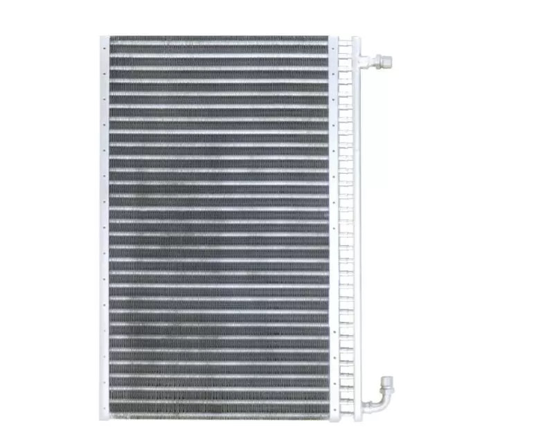 AFCO Aluminum AC Condenser 12" Wide X 19" Tall 5/8-16 Inlet 3/4-16 Outlet 22mm Thick Use With 134 Or R12 Freon - 80169