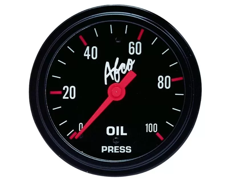 AFCO 100 Psi Oil Pressure Gauge 2 5/8" O.D. - 85241