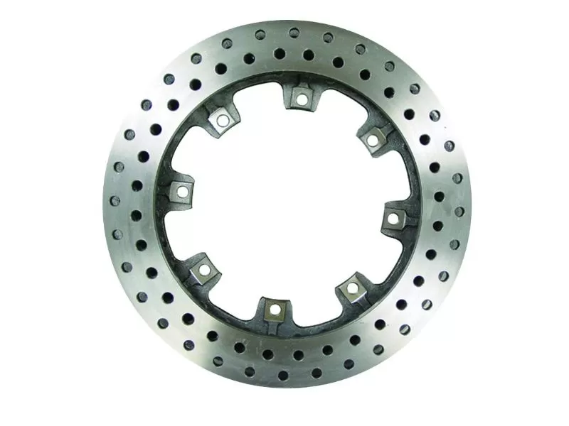AFCO Cast Iron Brake Rotor Drilled Straight 32 Vane 1.25" Thick 11 3/4" Diameter 8 Bolt - 9850-6120