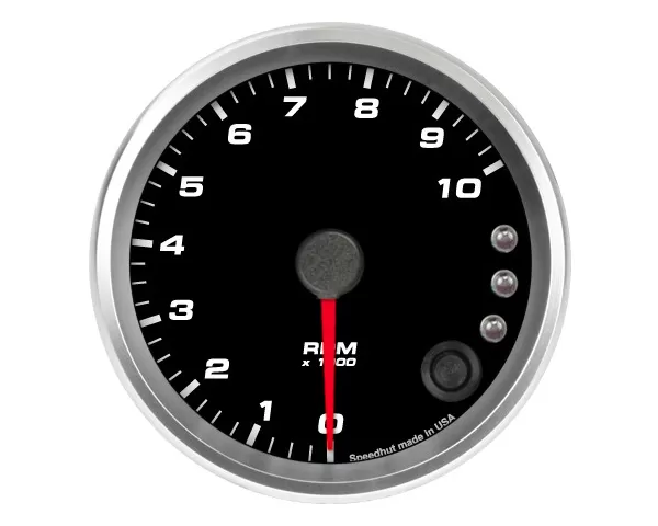 SpeedHut Tachometer Gauge 10K RPM Shift-light - GR338-TACH-03